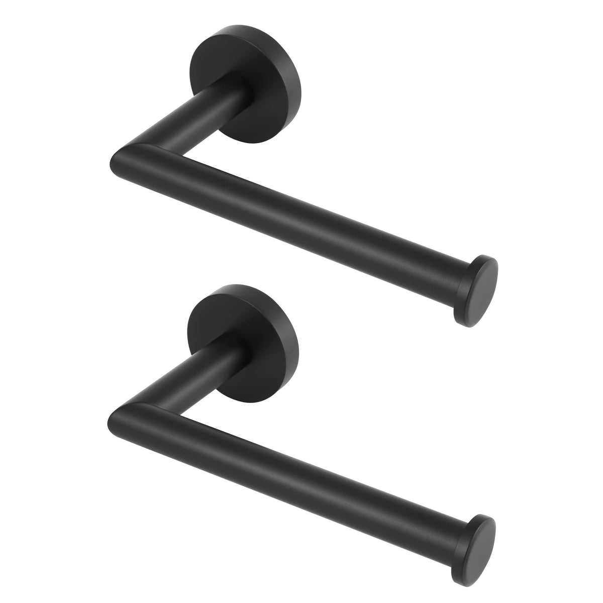 Hitslam Black Toilet Paper Holder Wall Mount Sus 304 Stainless Steel Matte Black Toilet Roll Holder Waterproof Rotateproof Toile