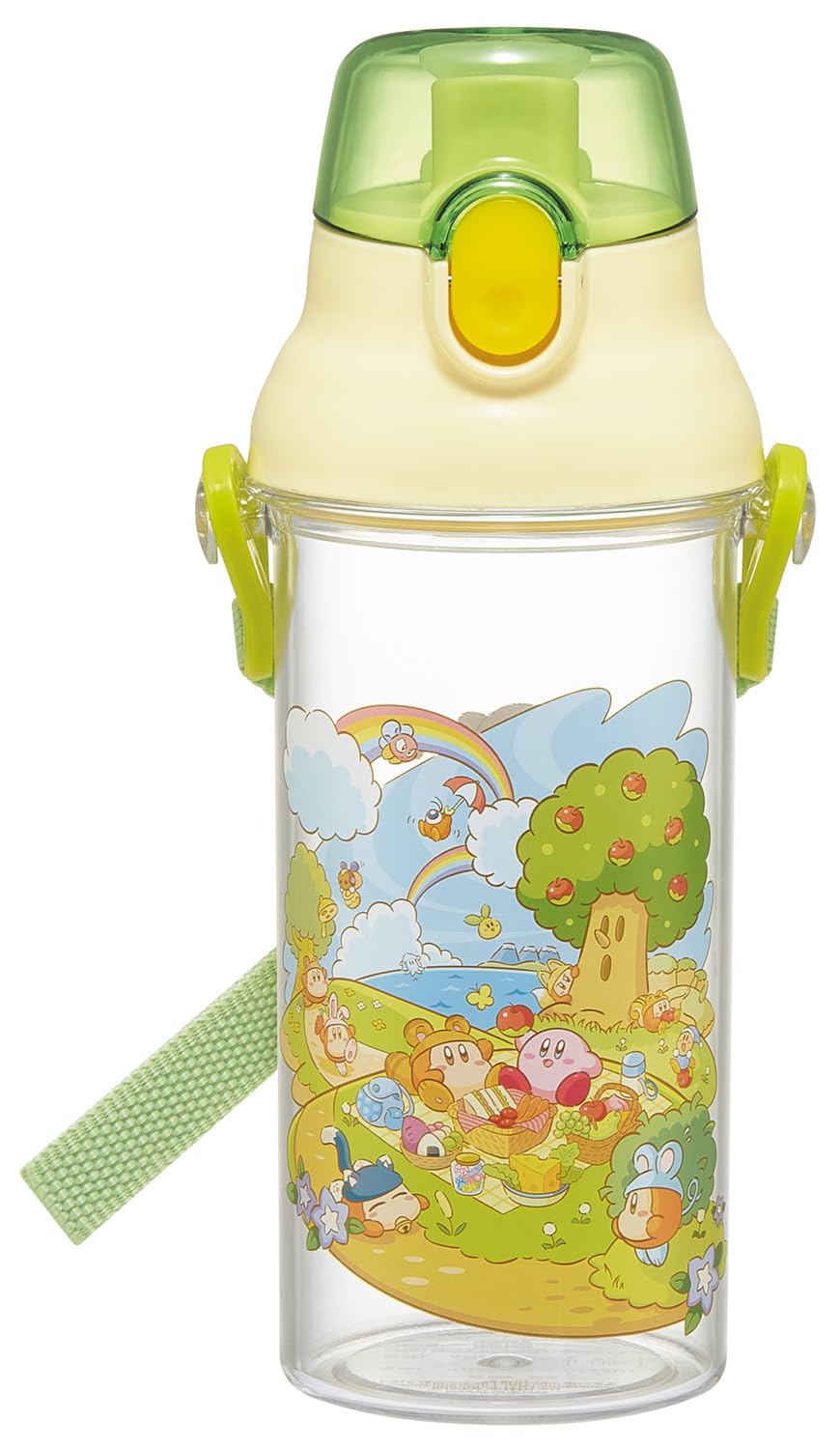 Skater  Kirby Picnic PSB5TR68151 480ml Clear Kids Water Bottle with One Push