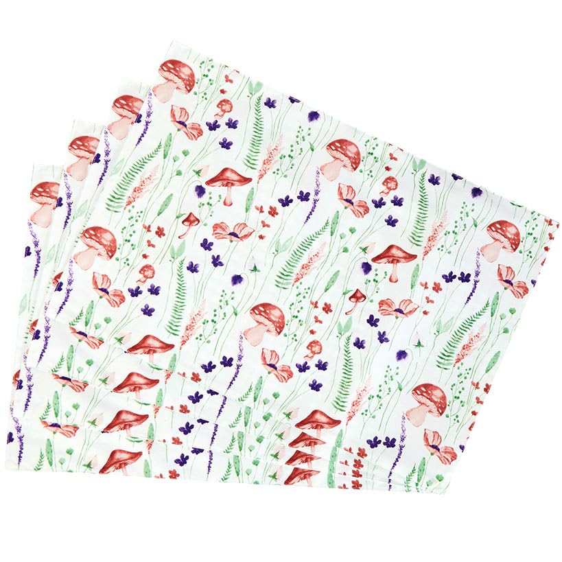 Stella Mushroom Set Of 4 Placemats And Runner - Set Of 4 Placemats