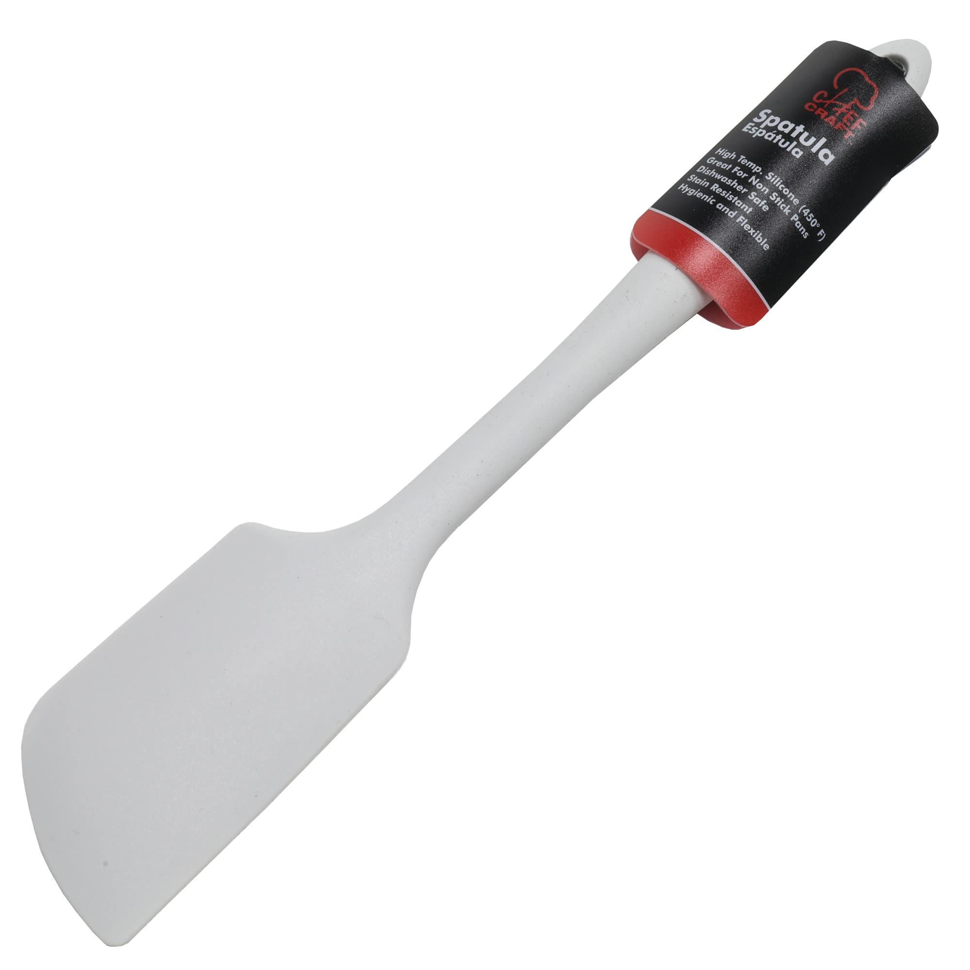 Chef Craft Premium Silicone Angled Spatula, 11 Inch, Gray