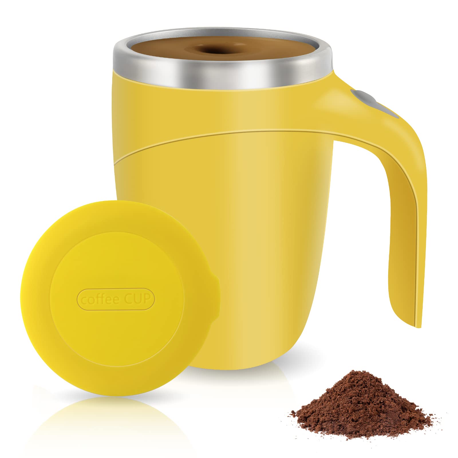 Automatic Magnetic Stirring Coffee Mug, Rotating Home Office Travel Mixing Cup,Funny Electric Stainless Steel Self Mixing Coffee