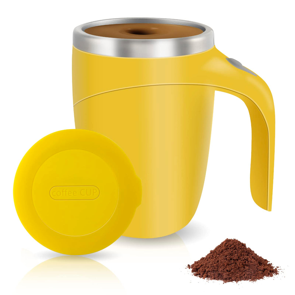 Automatic Magnetic Stirring Coffee Mug, Rotating Home Office Travel Mixing Cup,Funny Electric Stainless Steel Self Mixing Coffee