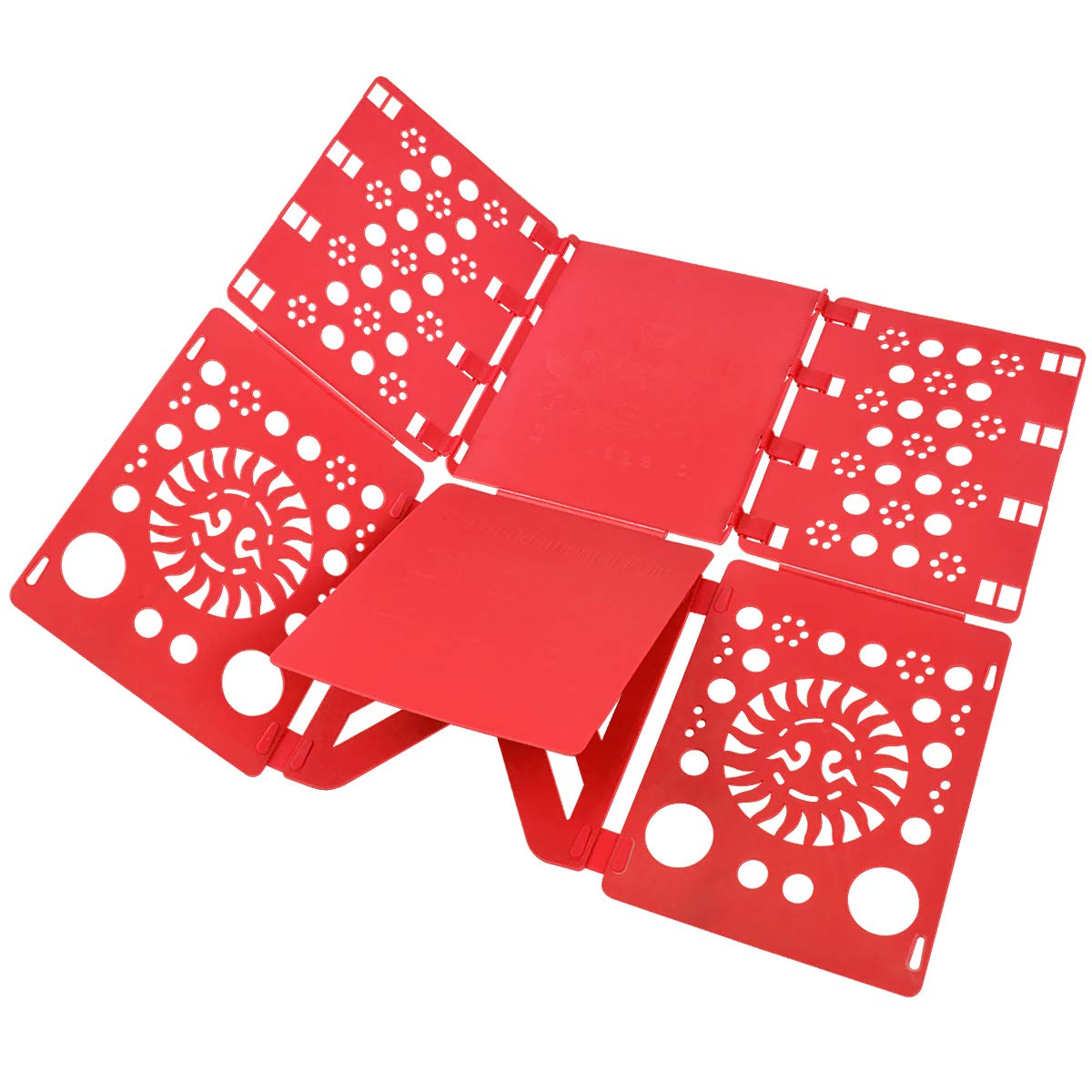 BoxLegend Version 3 Shirt Folder Shirt Folding Board t Shirts Clothes Folder Durable Plastic Laundry folders Folding Boards,Red