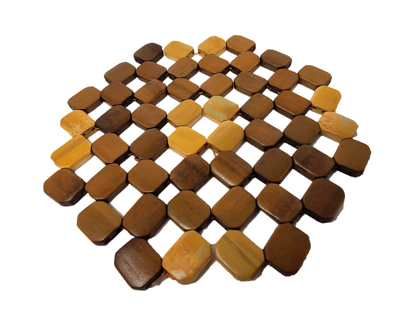 Bamboo Trivet Mat For Hot Dishes (4 Pack) Table Counter Protector, Coaster Hot Tea Or Coffee Pot, Plates & Pans (8 Inch)