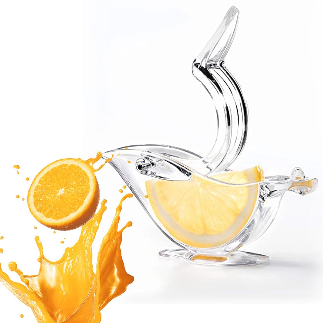 Academate Transparent Boat Shape Lemon Squeezer | NonToxic, Safe, And Simple To Use |For Citrus | Pack Of 1
