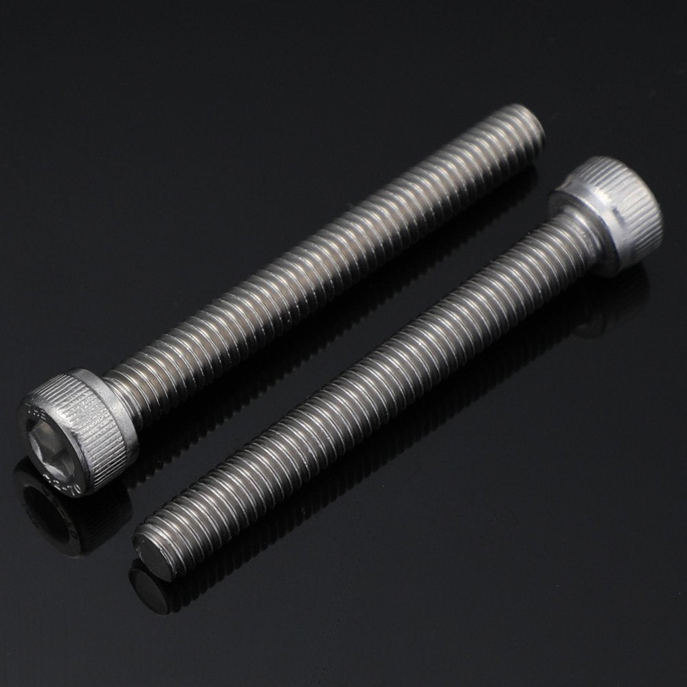 M6-10 X 75Mm Socket Head Cap Screws Metric, Allen Socket Drive, Stainless Steel 18-8, Fully Threaded, Bright Finish, Machine Thr