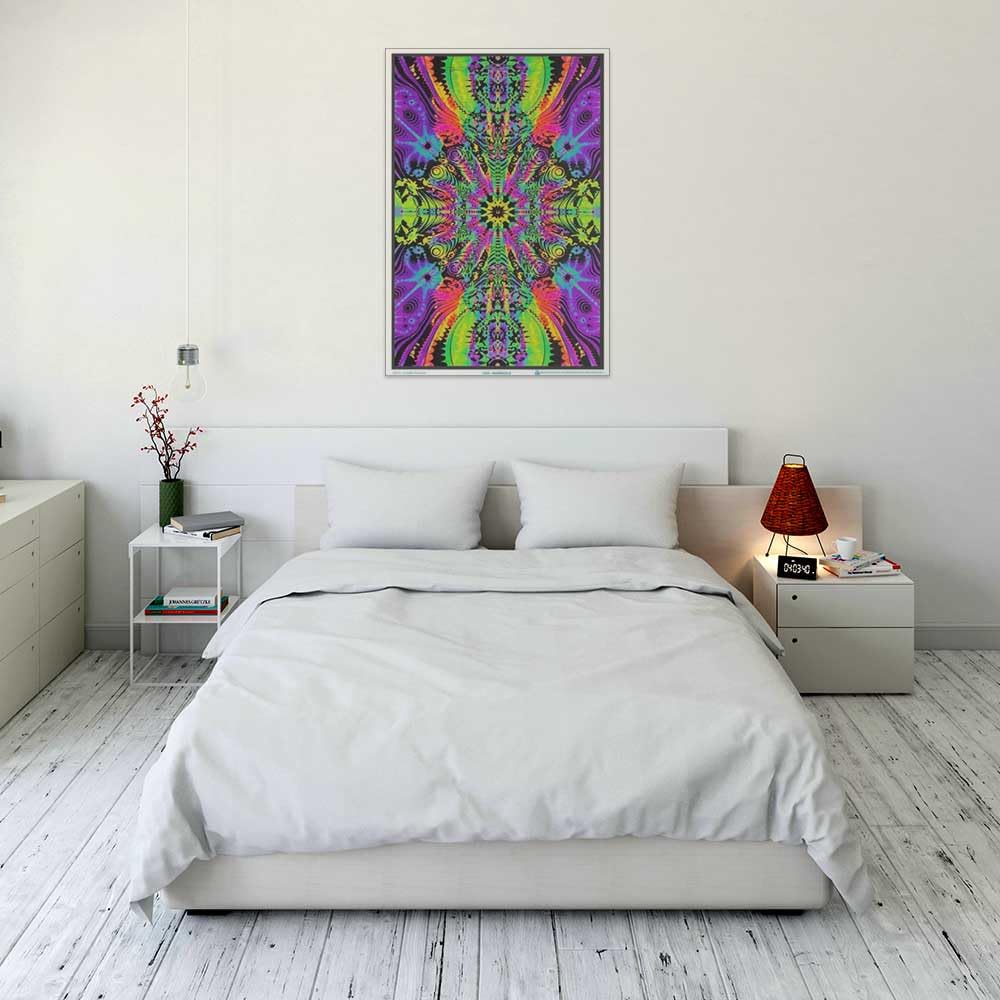 Wormhole Blacklight Poster - Authentic Blacklight-Reactive Flocked Material - 23'' x 35''