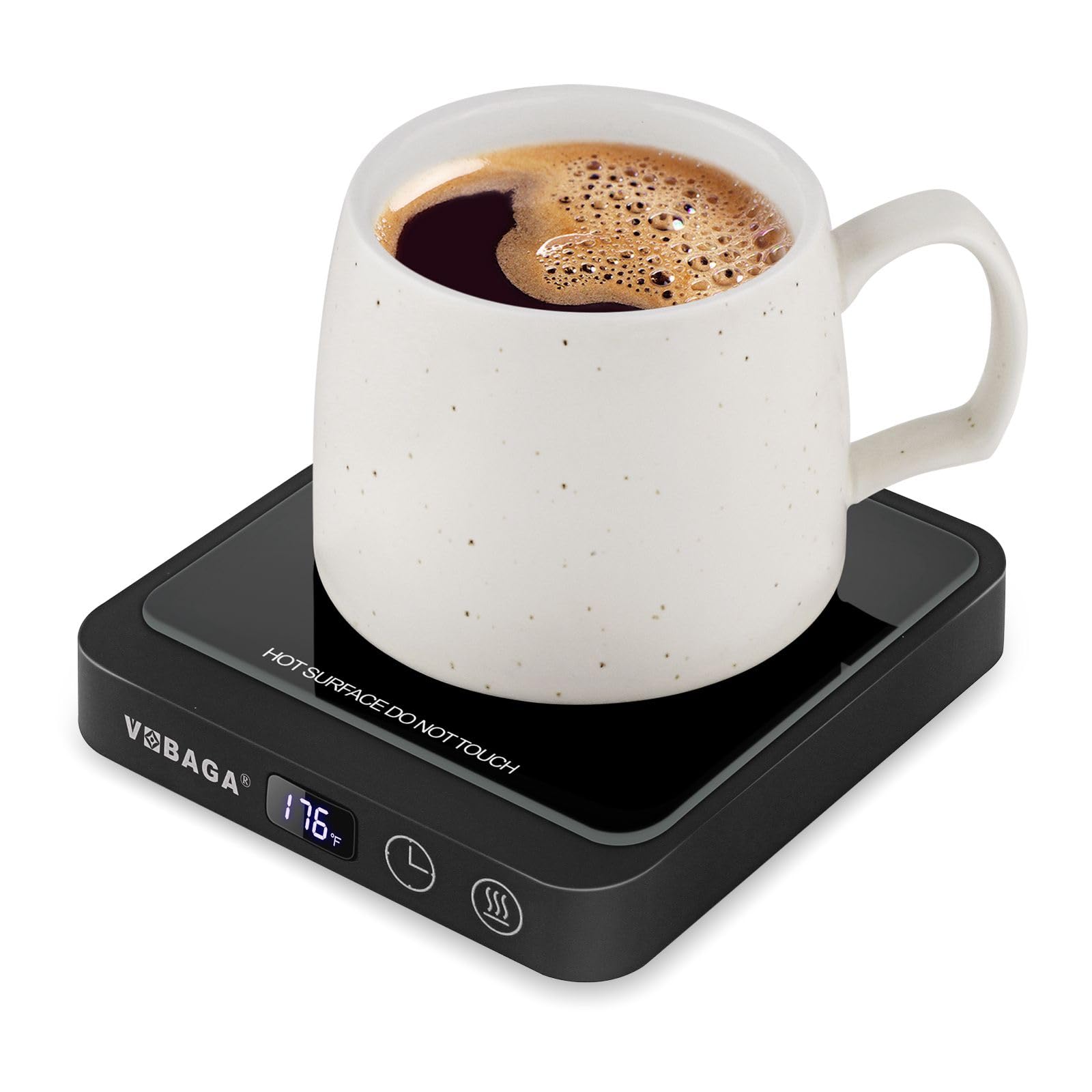 VOBAGA Mug Warmer, Coffee Cup Warmer for Desk with 5 Temp Settings & 212H Timer, Smart Candle Warmer & Coffee Warmer with Displ