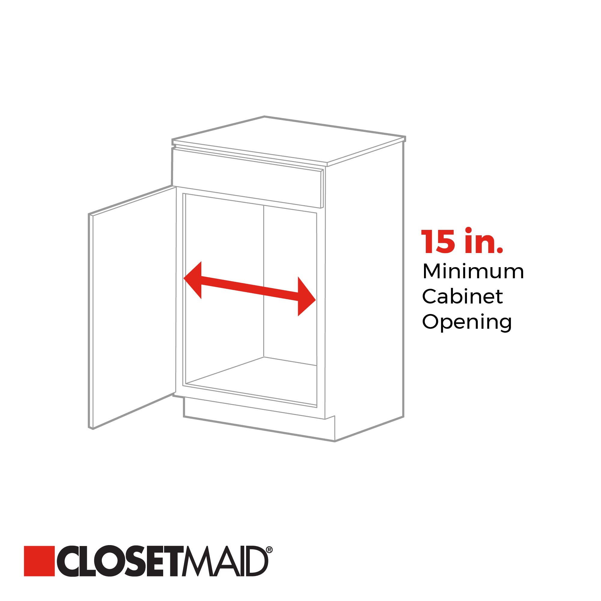 Closetmaid 53052 14-Inch Wide Cabinet Organizer, White