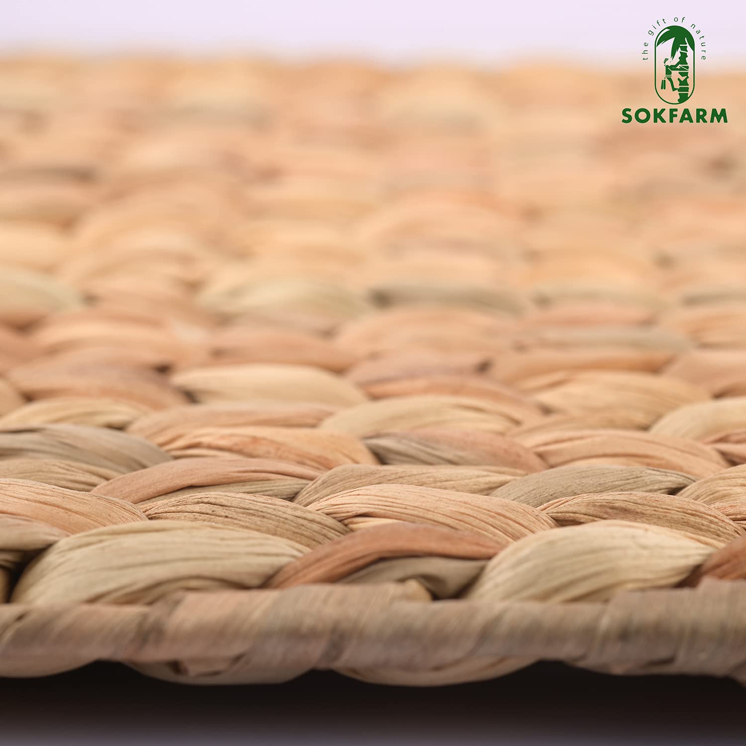 Rectangular Woven Placemats Set Of 10, Natural Water Hyacinth Place Mats, Boho Placemats, Wicker Placemats, Kitchen And Dining T