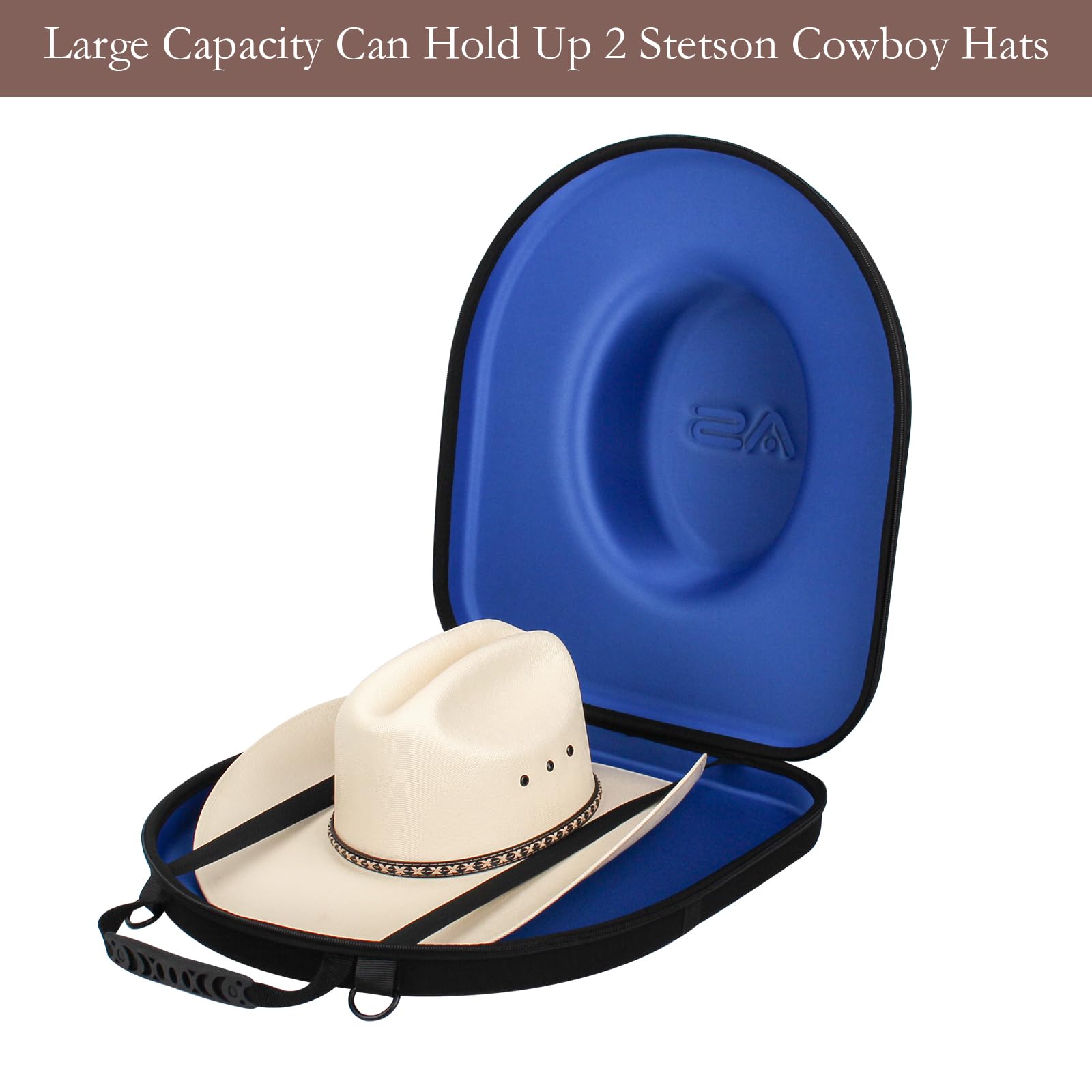 Anysiny Hat Box For Travel-Crush Proof Hat Travel Case For Cowboy Hats Holder Storage Box Organizer Cap Carrier With Adjustable