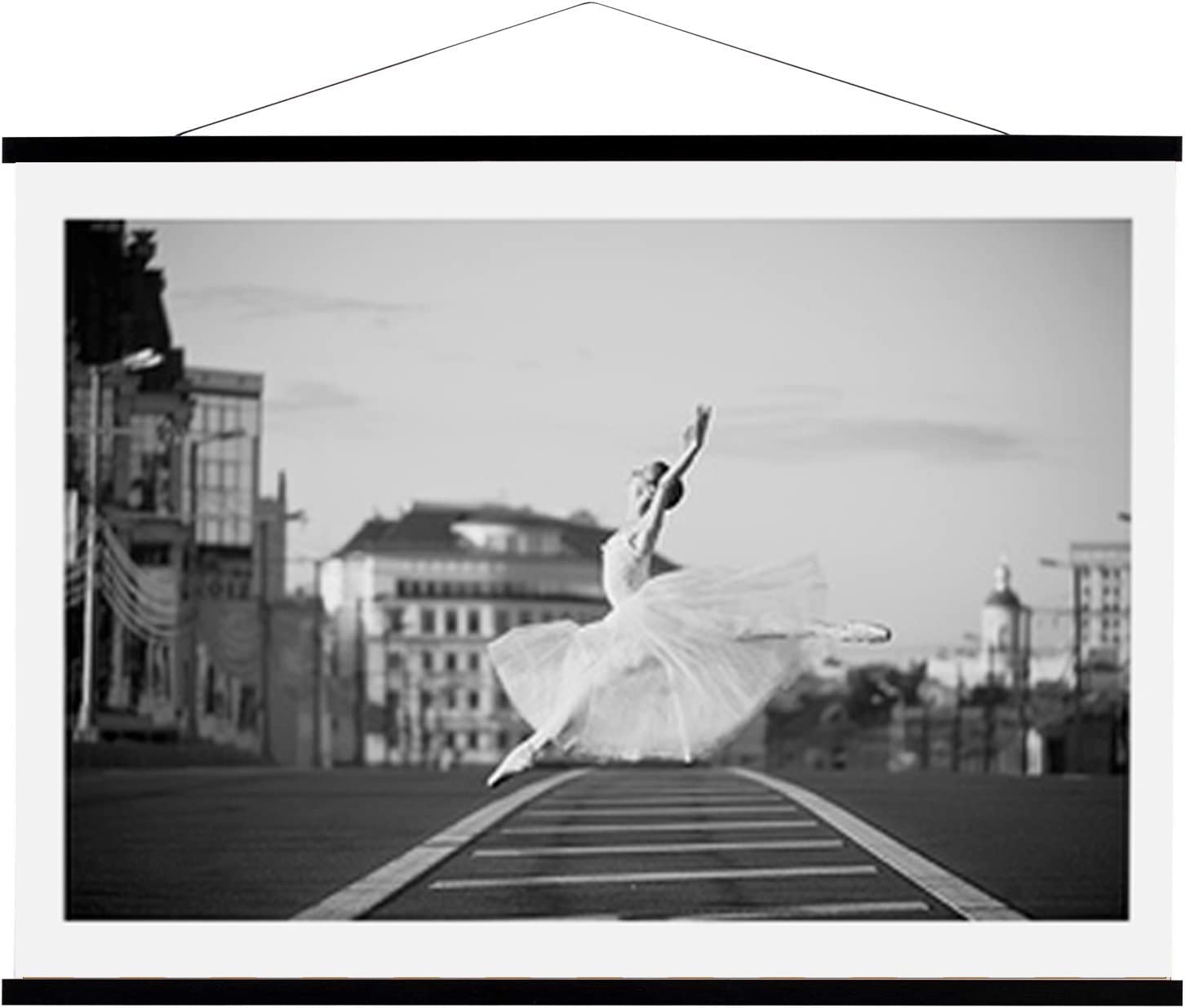 WITCOLOR 36 Inch Wide Magnetic Frames, Strong Magnet, Wood Poster Hanger for Diamond Painting, Maps, Pictures, Prints, Scrolls, 