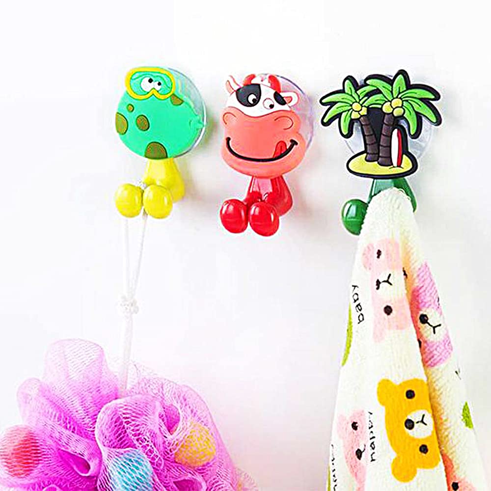 Toothbrush Holder For Kids, Cute Animal Wall Mounted Toothbrush Holder With Suction Cup (9 Pack Animal)