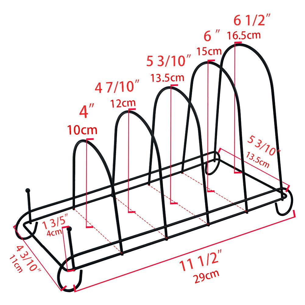 Artliving 5-Tier Metal Scrollwork Dish Rack Plate Rack Display Stand Holder Cabinet Organizer Set Of 2