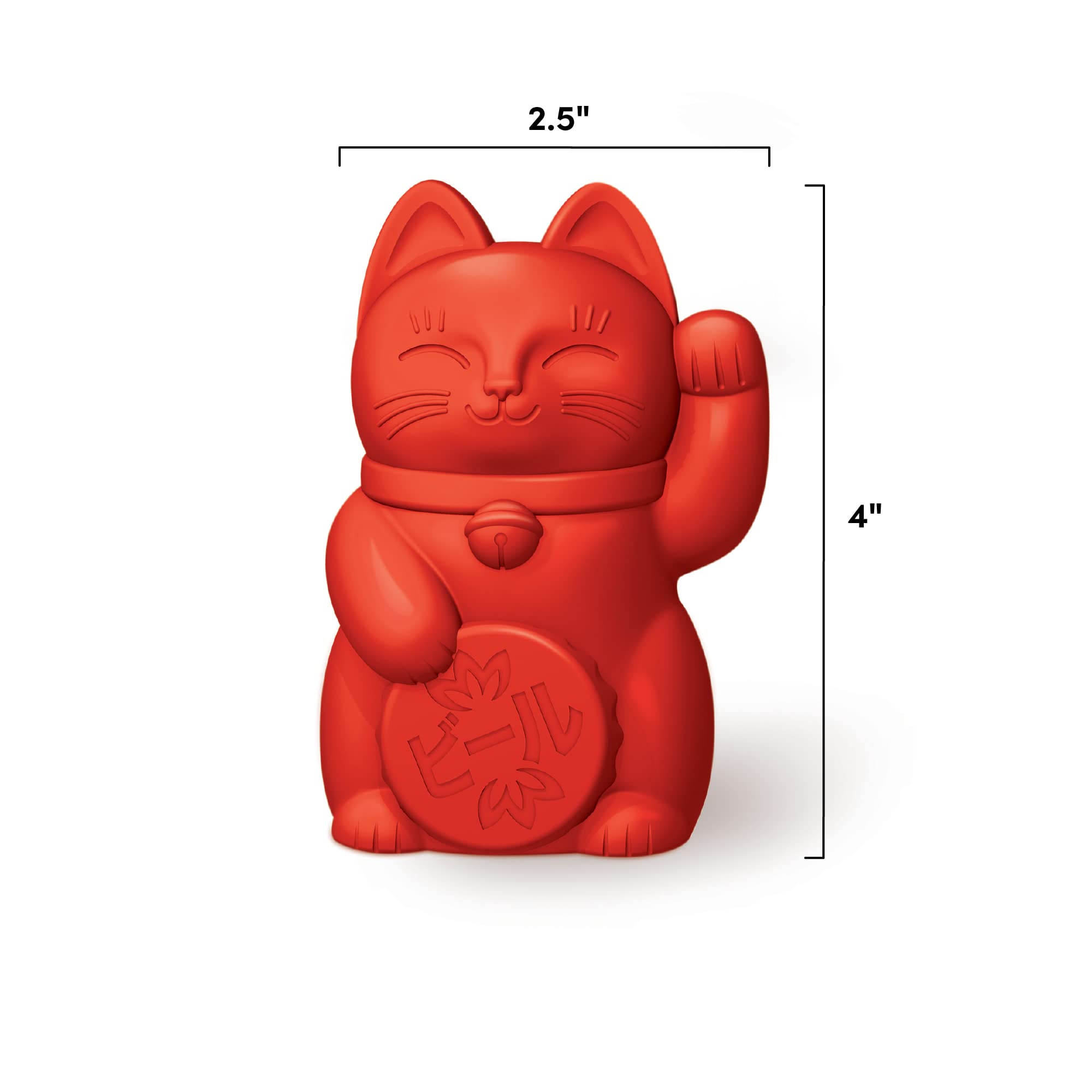 Genuine Fred Feline Lucky, Bottle Opener, Red, 4 X 2.5 X 2.4 Inches