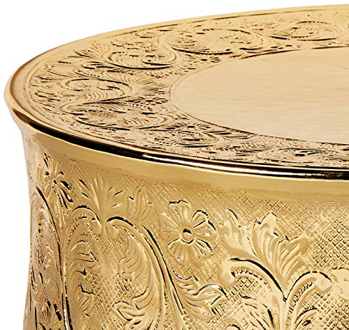 Elegance Round Ornate Wedding Cake Stand, 14'', Gold