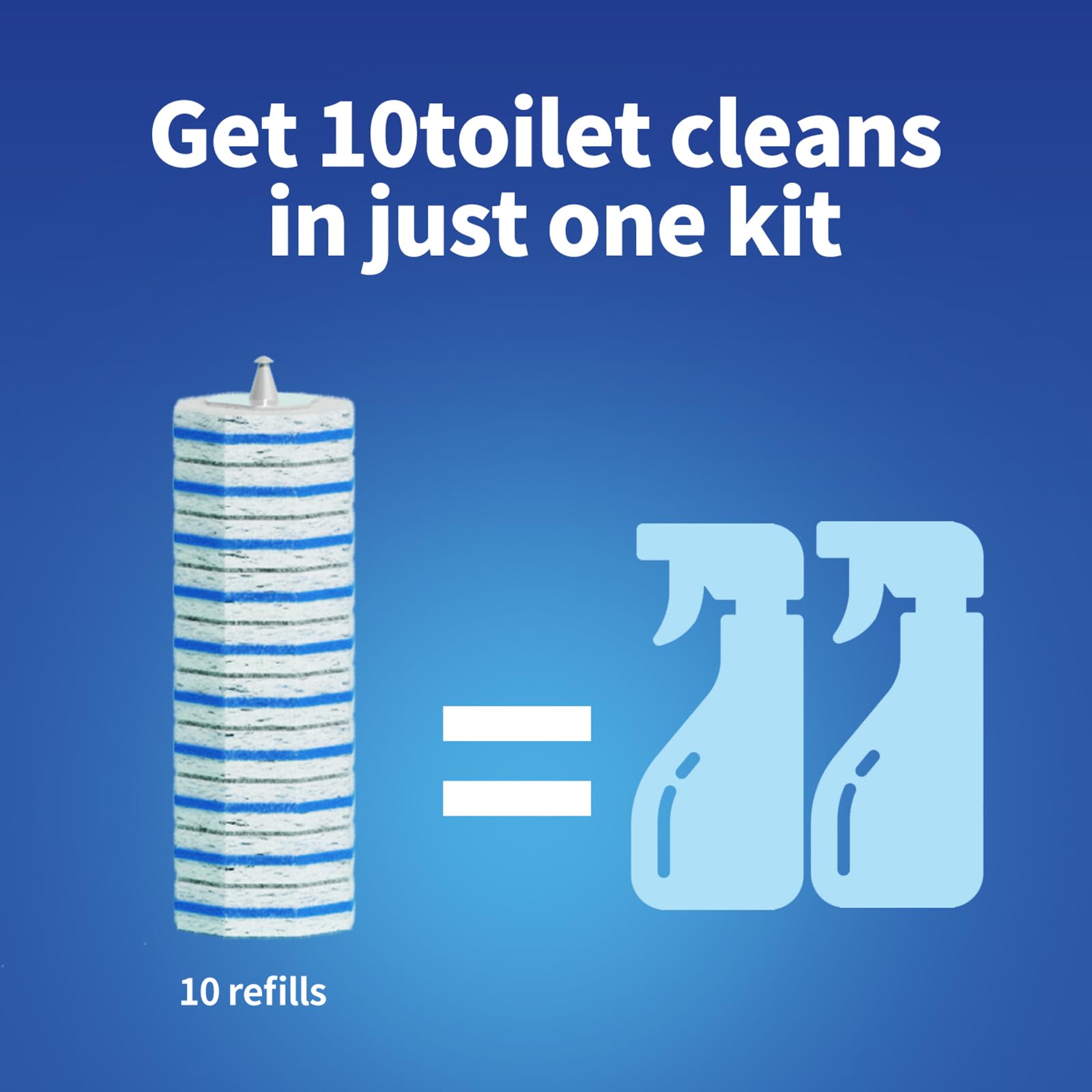 Disposable Toilet Brush Cleaning System, Toilet Cleaning Brush, 50 Replacement Brush Heads, Toilet Cleaning Stick, Wall Mounted