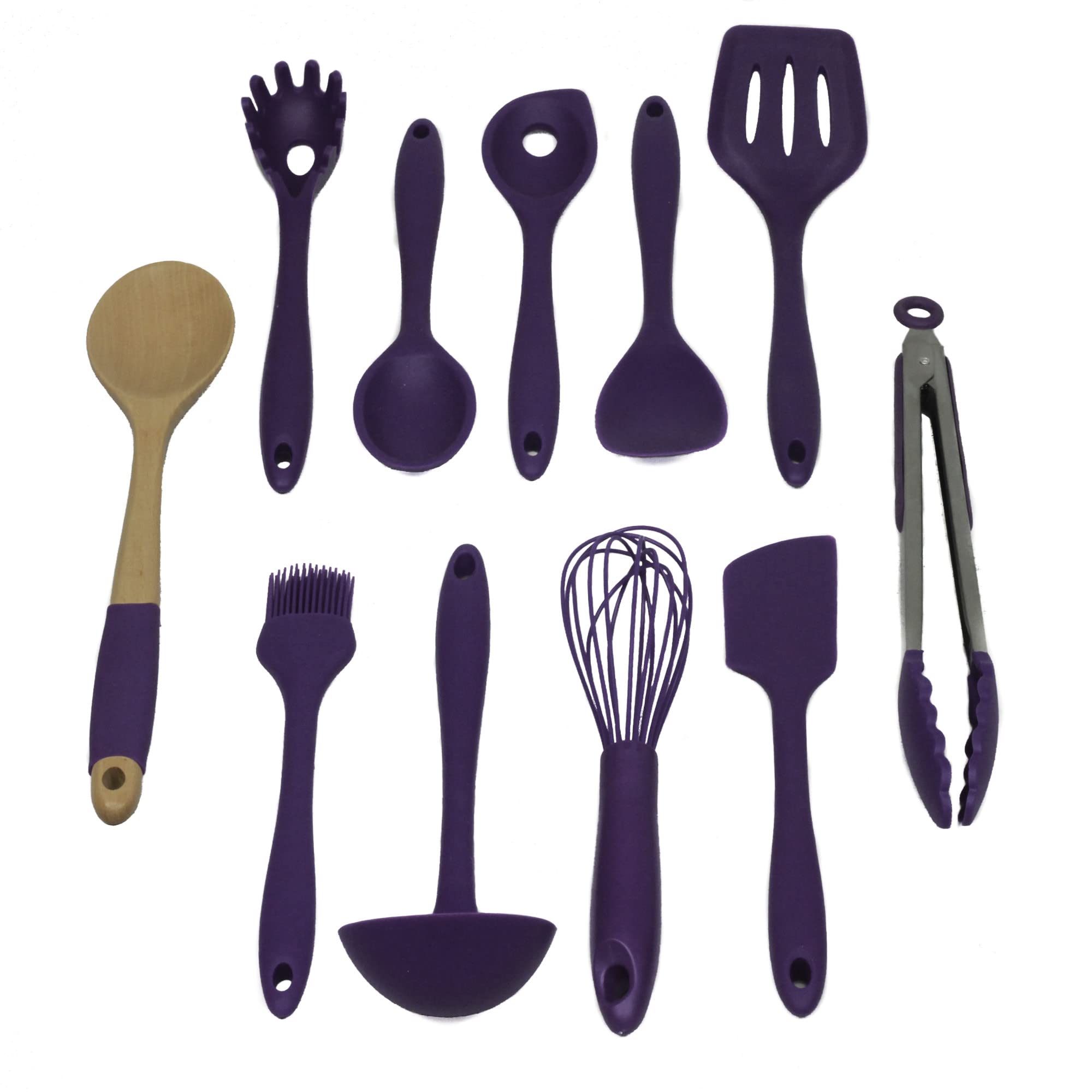 Chef Craft Premium Silicone Kitchen Tool And Utensil, 11 Piece Set, Purple