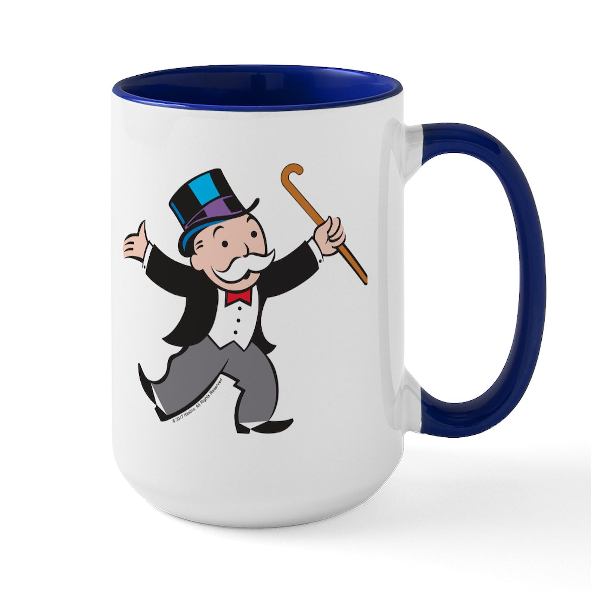 CafePress Monopoly Dancing Rich Unc 15 oz (444 ml) Ceramic Coffee Mug
