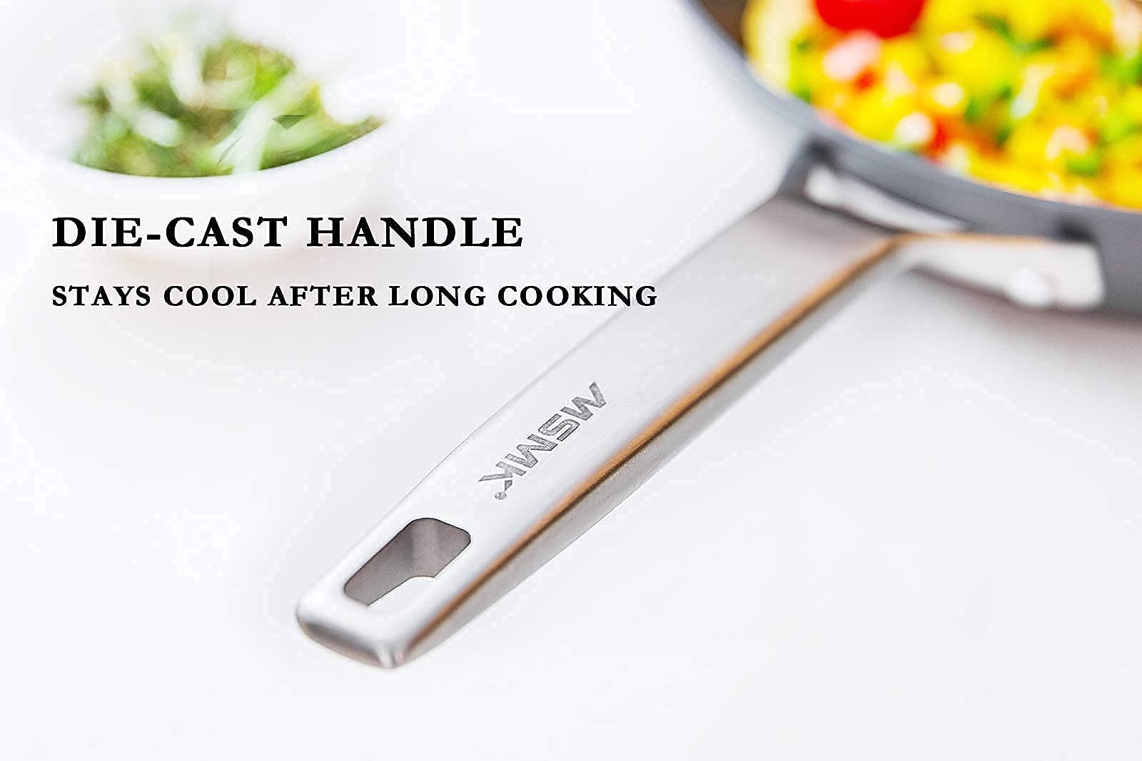 Msmk Small Frying Pan, 8-Inch Nonstick Durable Egg Omelet Skillet With Stay-Cool Handle, Limestone Non Stick Coating From Gre, 4