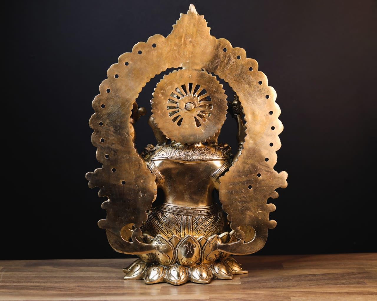 Mridaya Brass Ganesha Statue | 40 Cm Big Size Brass Ganesh Statue | Housewarming Gift | Hindu Wedding Gift | Elephant God Statue