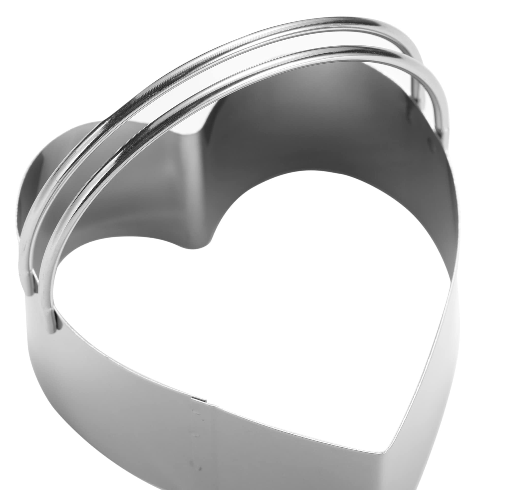 Heart Cookie Cutters With Handle 5 Pieces - Heart Shapes Cookie Cutter Set Stainless Steel