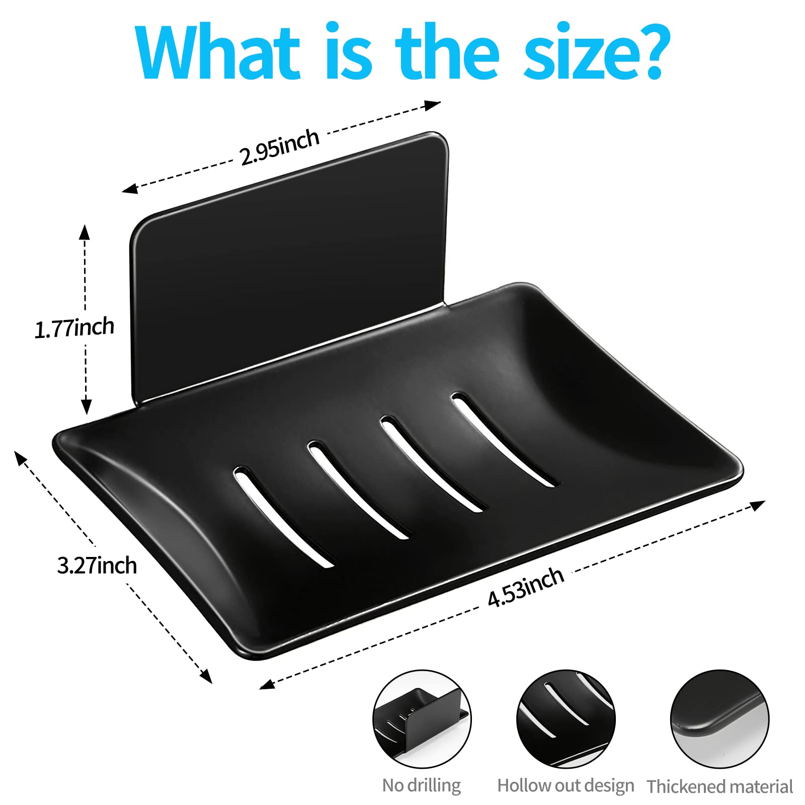 Yuzp Soap Holder For Shower,Stainless Steel Soap Dish,Simple Bar Soap Tray,Wall Mounted Soap Stand With 3M Adhesive Back,Rustpro