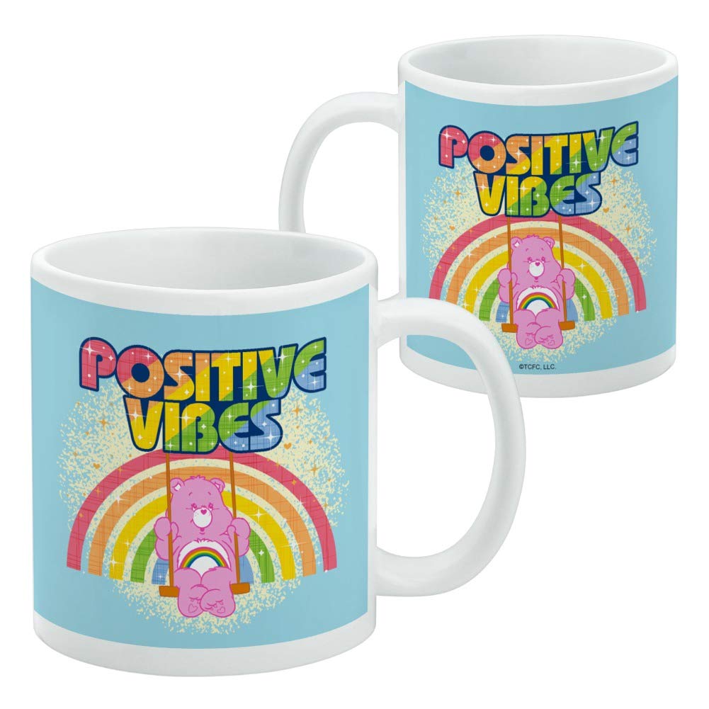 Care Bears Cheer Bear Positive Vibes Ceramic Coffee Mug, Novelty Gift Mugs For Coffee, Tea And Hot Drinks, 11Oz, White