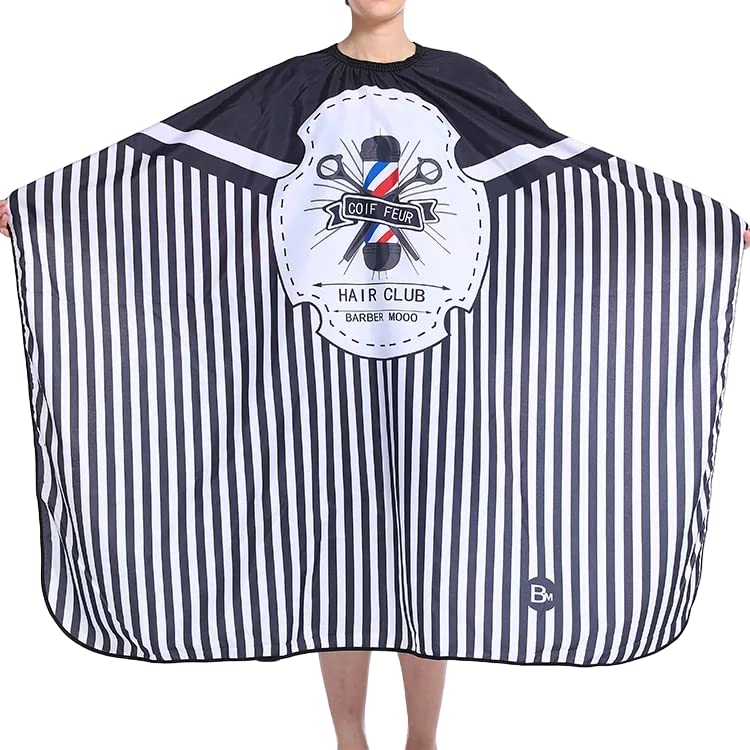 Crescent Professional Strap Hair Cutting Sheet Apron Barber Saloon Or Home Use (Coif Feur,Barber Moo) Makeup Apron