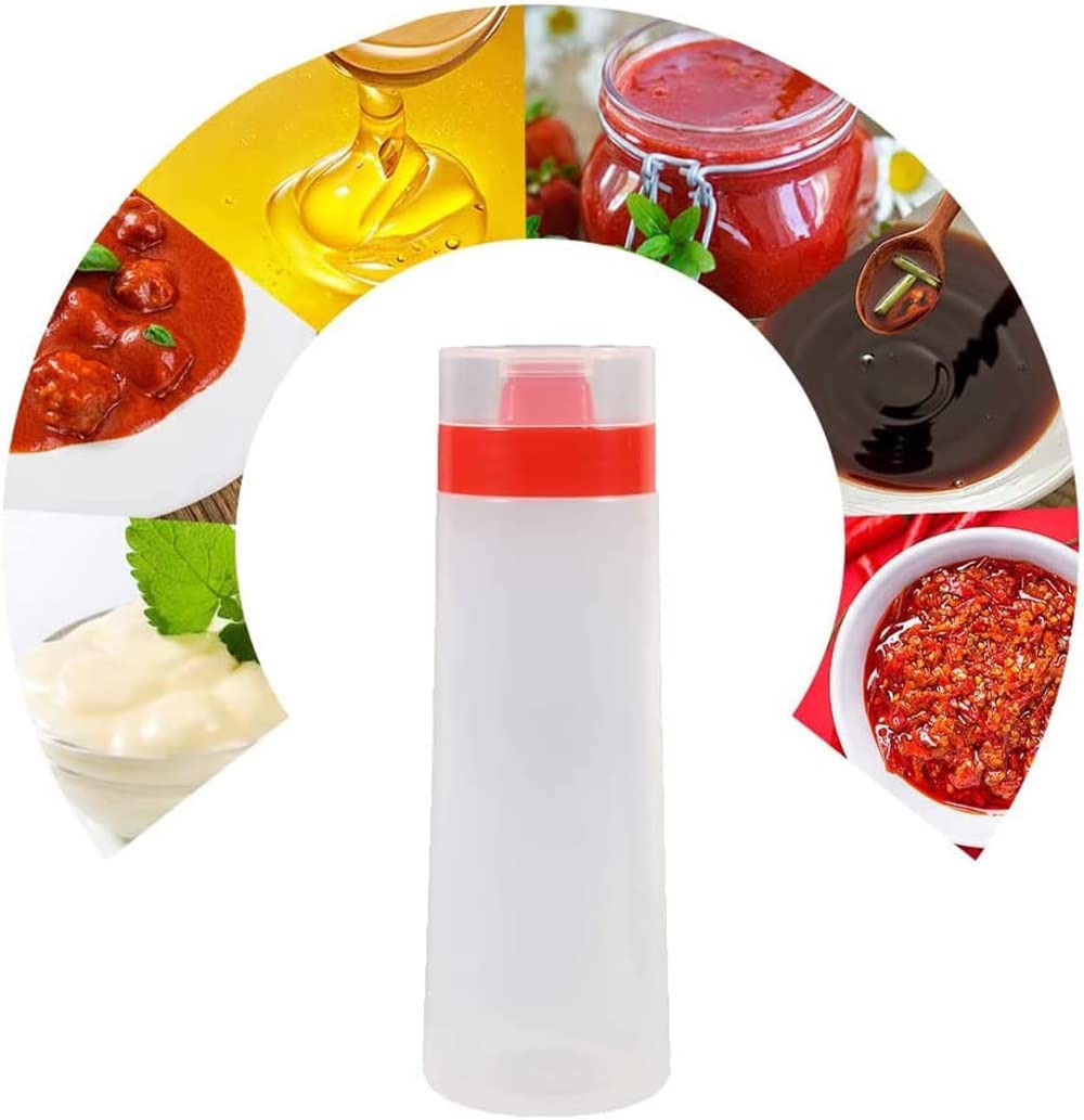 Aynefy Squeeze Bottle, 300Ml Plastic Squeeze Condiment Bottles With 4-Hole, Ketchup Squeeze Bottle, Sauce Bottle, For Ketchup Ja