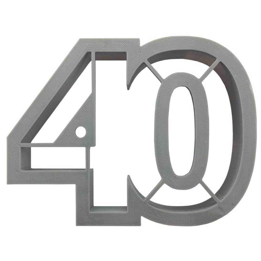 Number 40 Cookie Cutter 4 Inch - Hand Made In The Usa