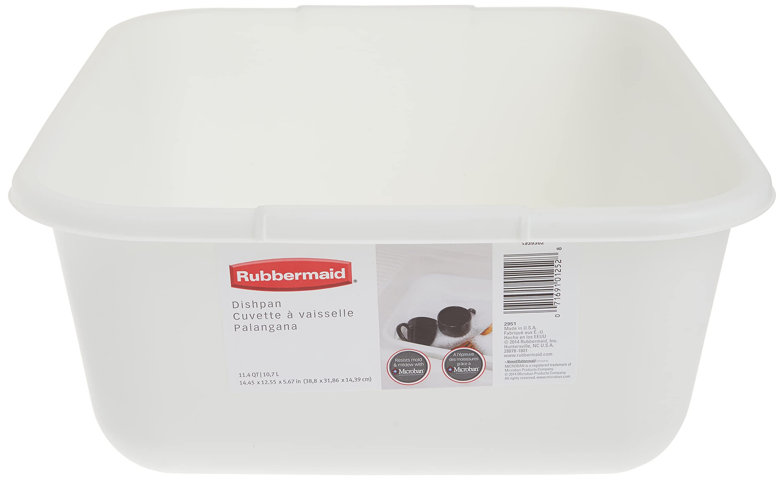 Rectangle Dishpan Finish: White