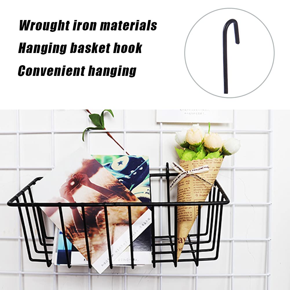 Gddochn 3 Pack Wall Grid Panel Hanging Wire Basket,Wall Storage And Display Basket,Grid Wall Storage Basket For Kitchen,Home Dec