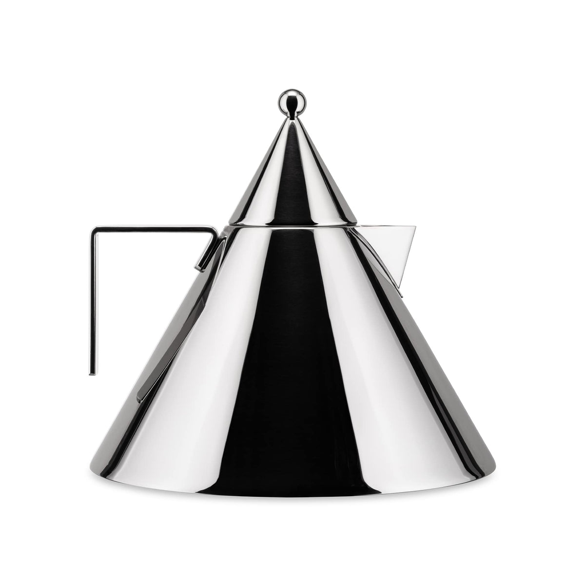 Alessi Il Conico 90017 - Design Water Kettle With Handle, Stainless Steel, 2 Lt