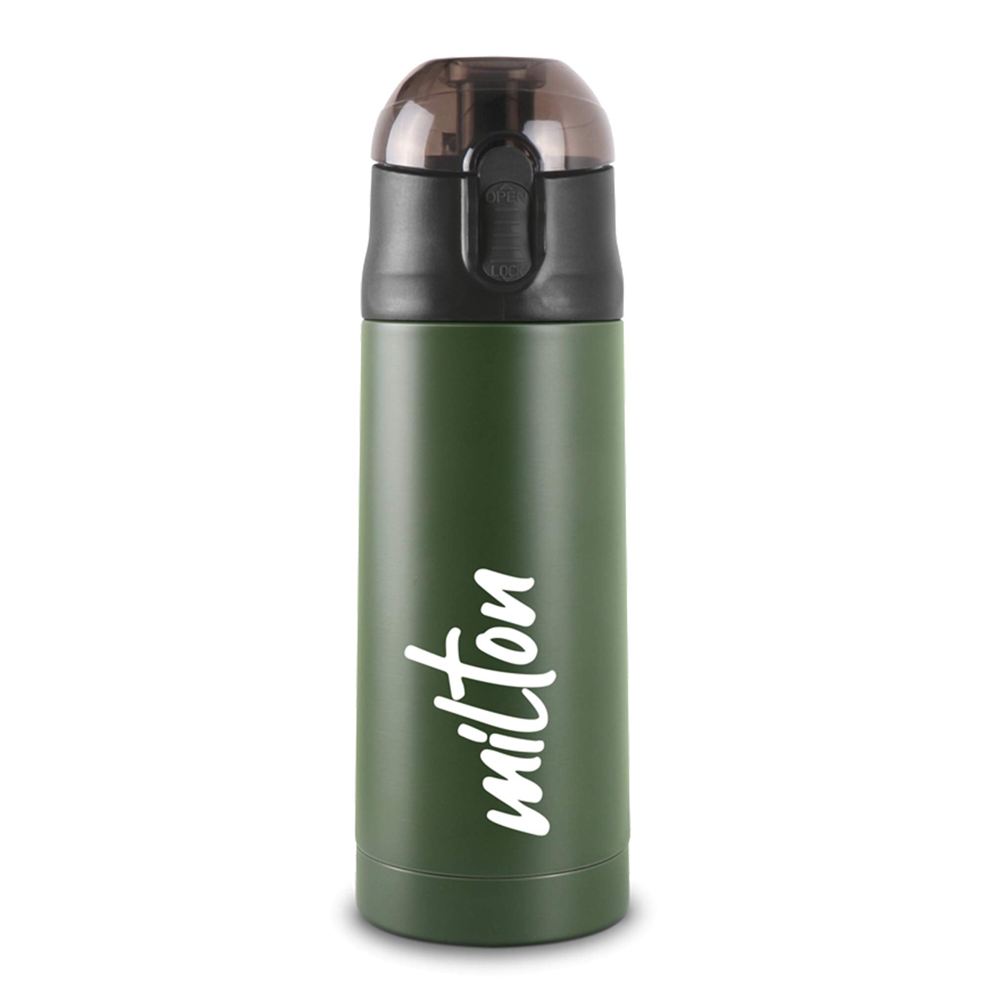 Milton New Crown 600 Thermosteel Bottle With One Touch Safety Lock, 500 Ml Water Bottles, 24 Hours Hot And Cold, Easy To Carry, 