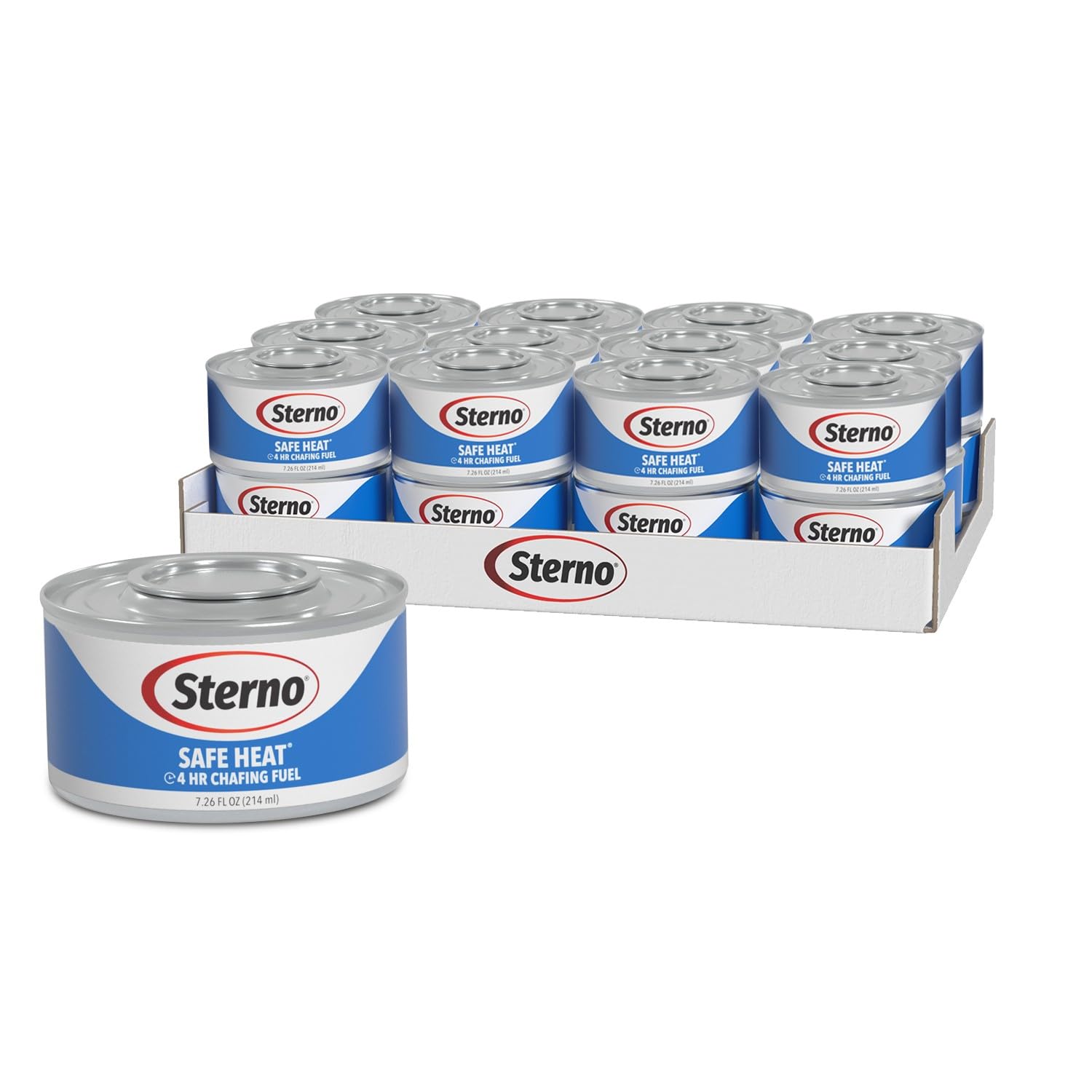 Sterno Fuel Cans - 4-Hour Burn, Chafing Dish Fuel Can Burners for Food Warmer, Chafer Fuel Canned Heat, Safe Heat - 7.26 Oz Each