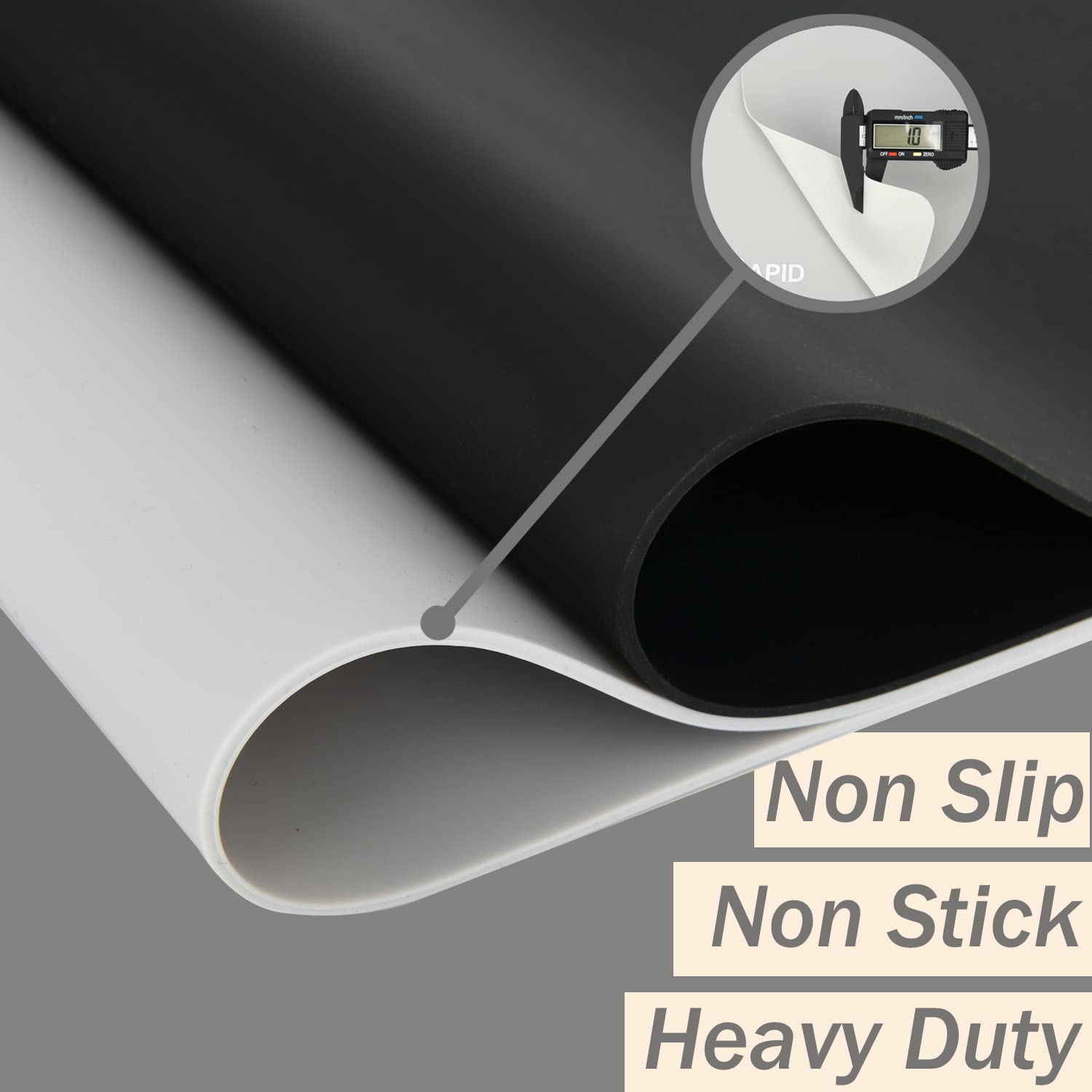 Extra Large Silicone Mat 36'' x 24'' Place Mats  Heat Resistant Mat for Kitchen Countertop Protector  Thick Placemats Washable Silicone Mats for Kitchen Counter Mat Dining Table Mat  Grey  Sapid