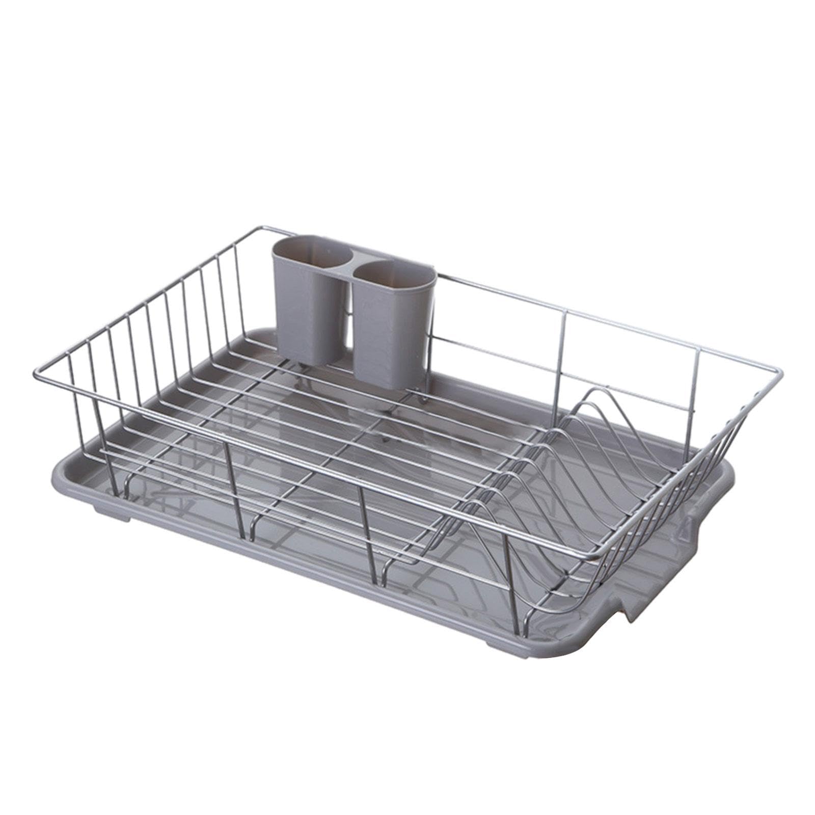 Ujeavette Dish Racks Portable Utensil Holder Kitchen Drying Rack For Bowls Cups Plates Style B