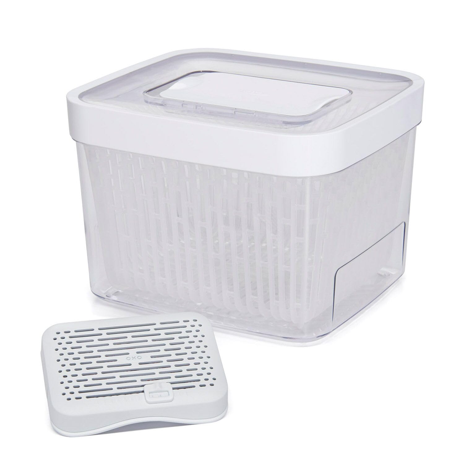 Oxo Good Grips Greensaver Mounted Crisper Drawer Insert With Suction Cups (2 Pack),White