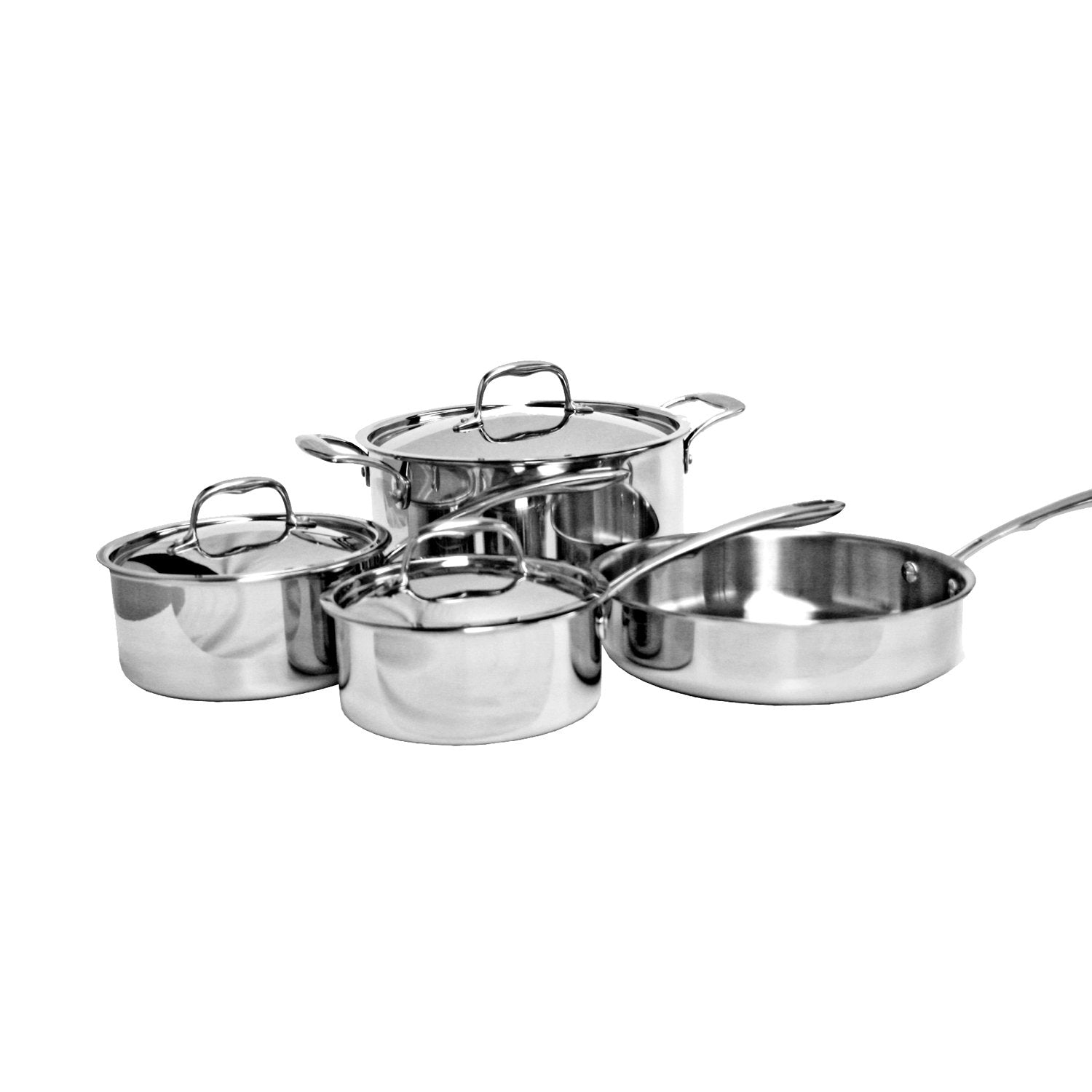 Thunder Group 7 Piece Tri-Ply Cookware Set