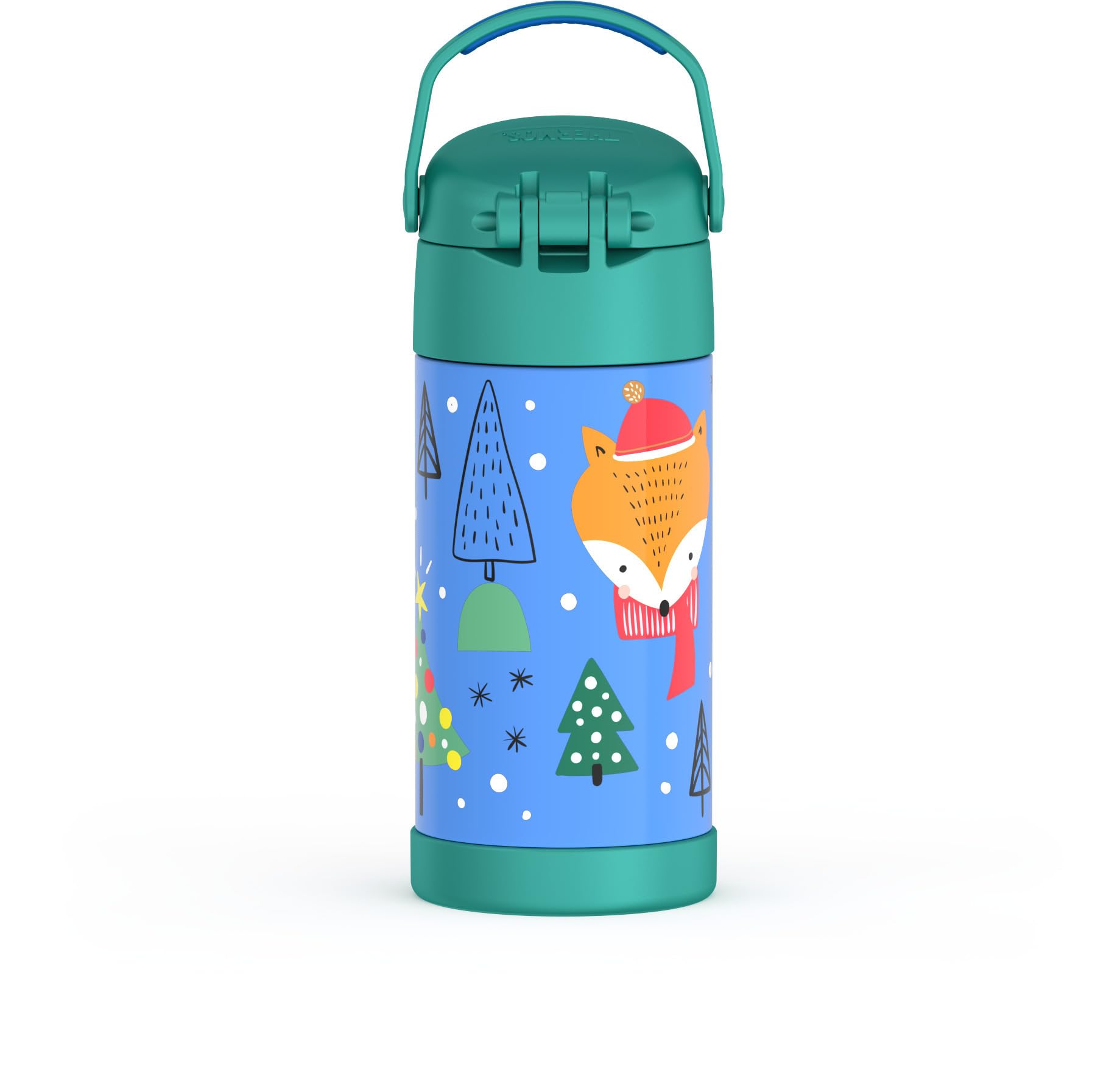 THERMOS FUNTAINER Water Bottle with Straw - 12 Ounce - Kids Stainless Steel Vacuum Insulated Water Bottle with Lid, Penguin