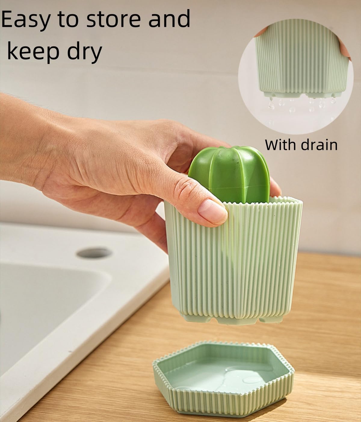 Dish Cleaning Brush Holder Set Kitchen Dish Scrub Brushes Dishes Pots Pans Cleaning Tool- 3 Replaceable Brush Heads