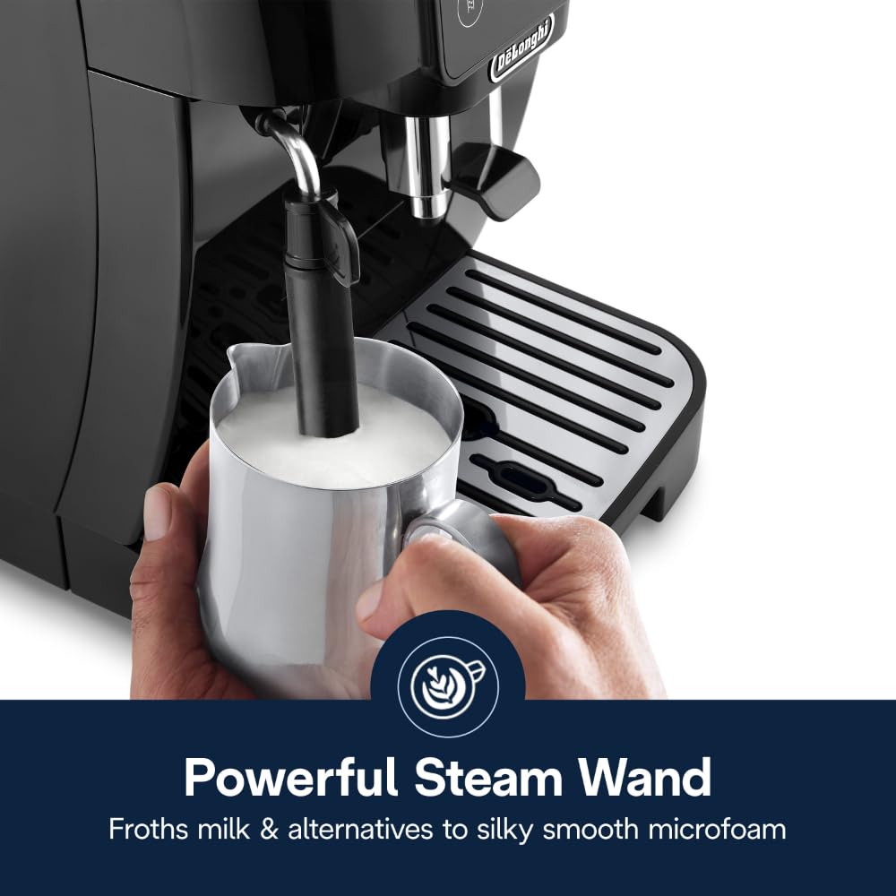 De'Longhi Magnifica Start Automatic Espresso Machine With Manual Milk Frother, Black