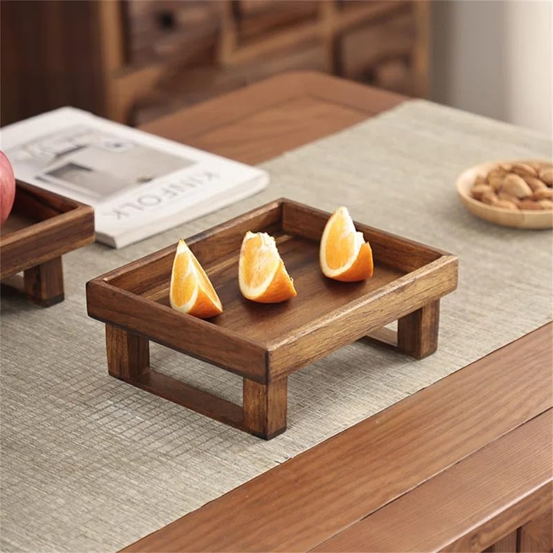 Treeedge Arts Wooden Rectangular Trays, Wooden Serving Trays, Small Decorative Tray, Bathroom Tray For Tabletop, Decorative Stor