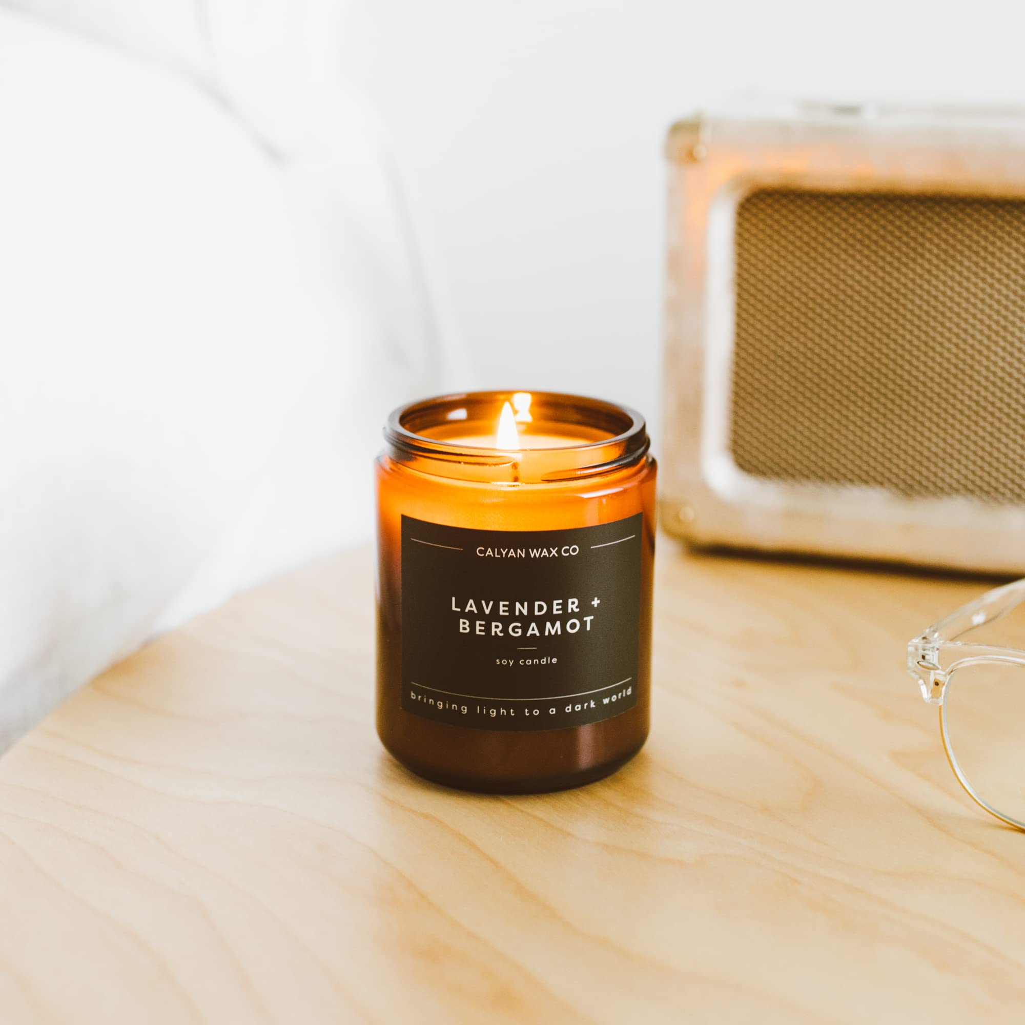 Calyan Wax Soy Wax Candle, Lavender & Bergamot Scented Candle for The Home  Premium Soy Candle with Essential Oils  Soy Candle i