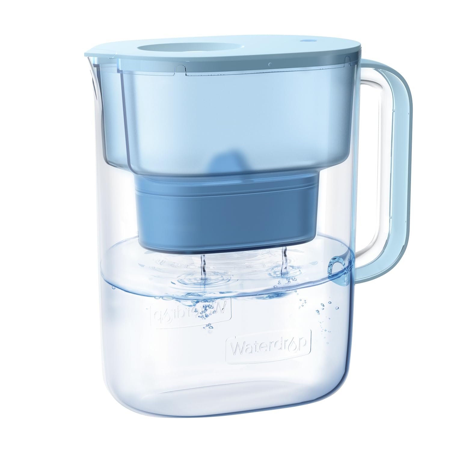 Waterdrop Alkaline Lucid 10-Cup Large Water Filter Pitcher With 1 Filter, Healthy, Clean & Toxin-Free Mineralized Alkaline Water