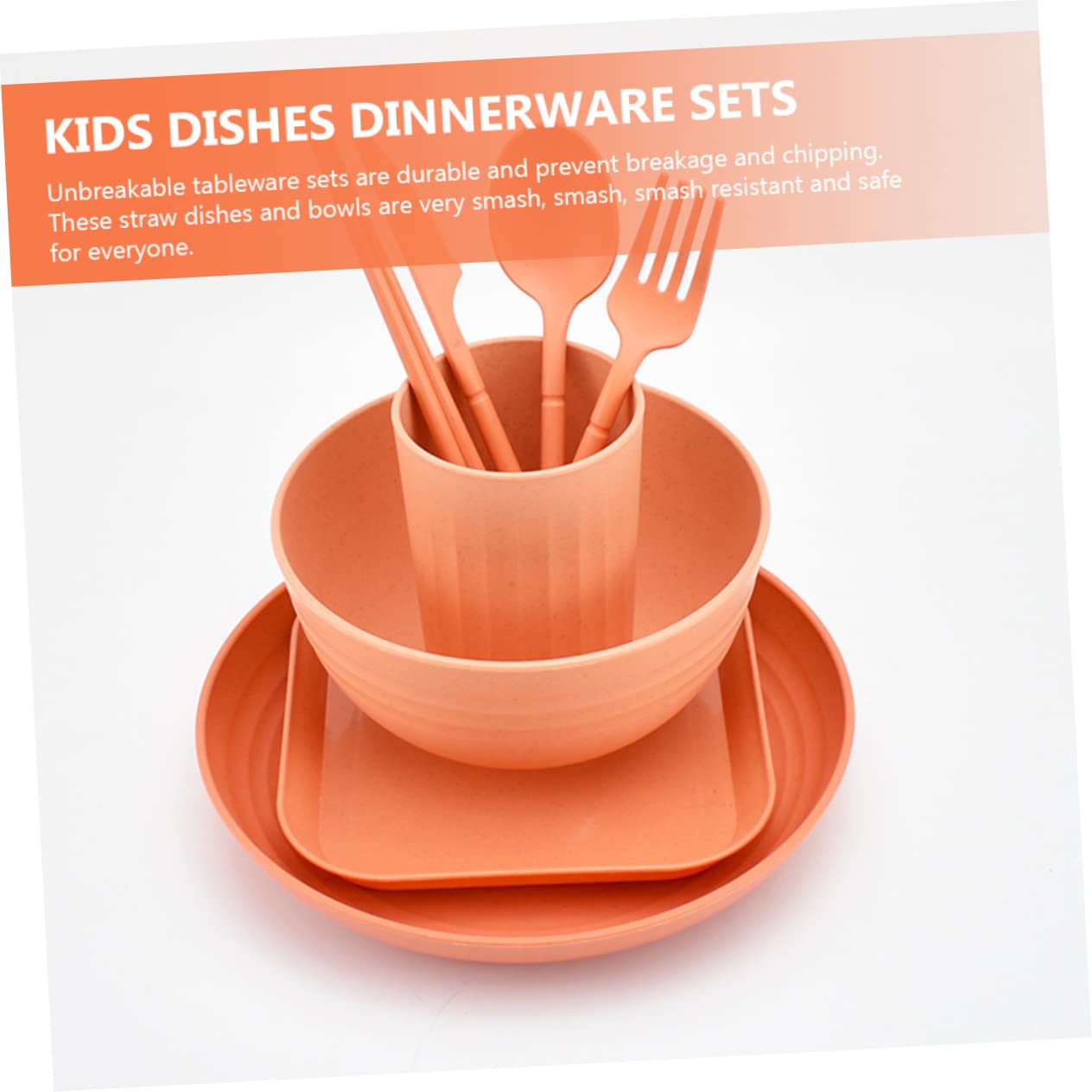 Anneome 1 Set Travel Cutlery Travel Kit For Cup & Saucer Sets Microwave Dishwasher Safe Bowl Shatterproof Dishes Portable Tablew