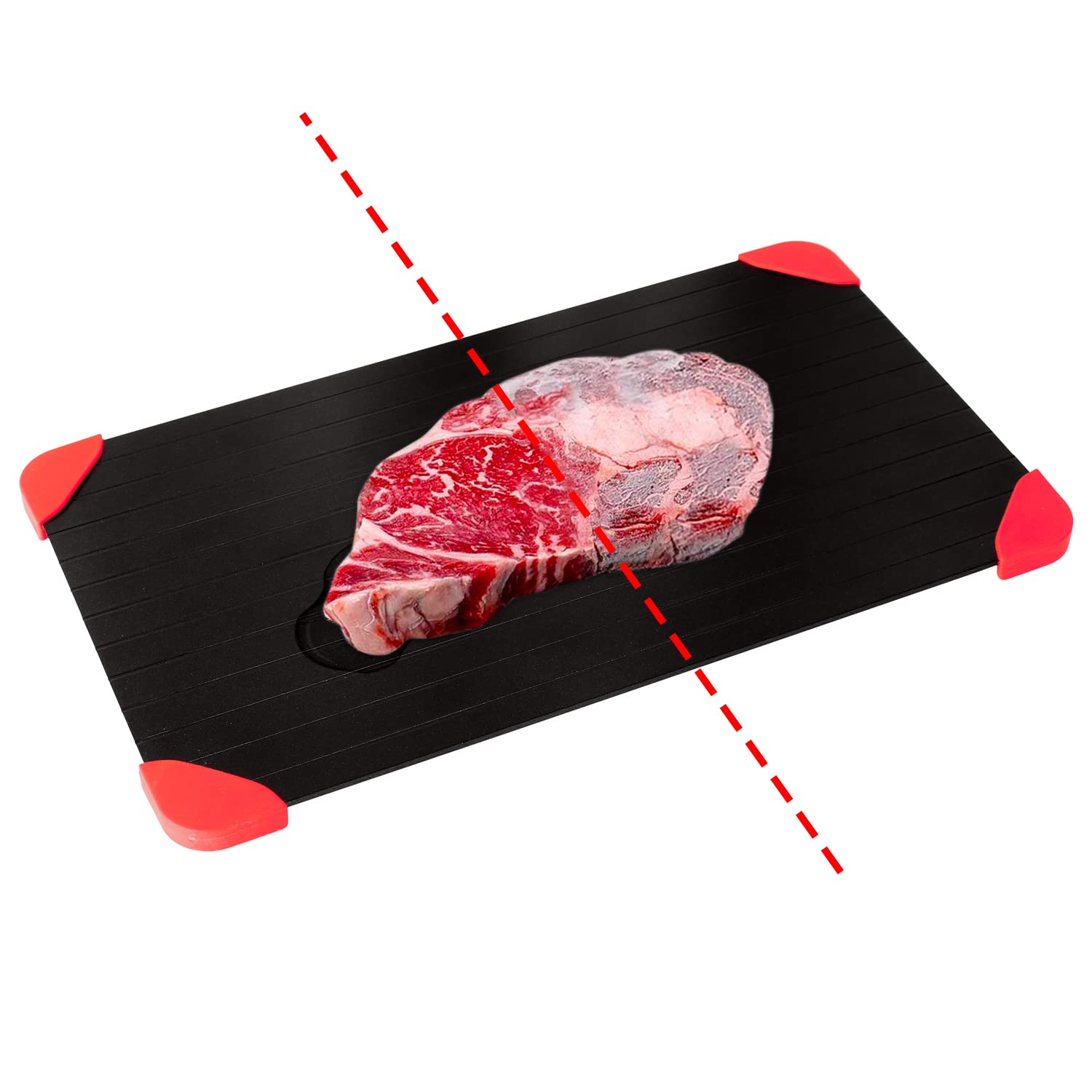 Lomuty Quick Thaw Defrosting Tray Natural Thawing Frozen Meat, Miracle Thaw Defrosting Tray Original, Fast Meat Defrosting Plate