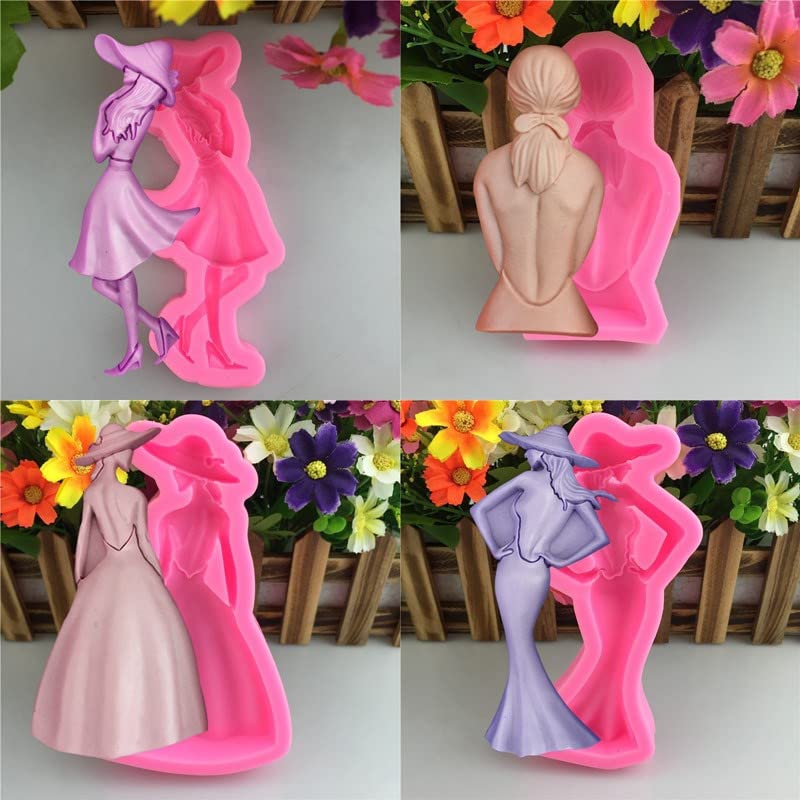 Cestony Goddess Of Back Girl Silicone Molds For Diy Cake Fondant Biscuit Cookies Soap Sugar Pudding Chocolate Hard Candies Desse