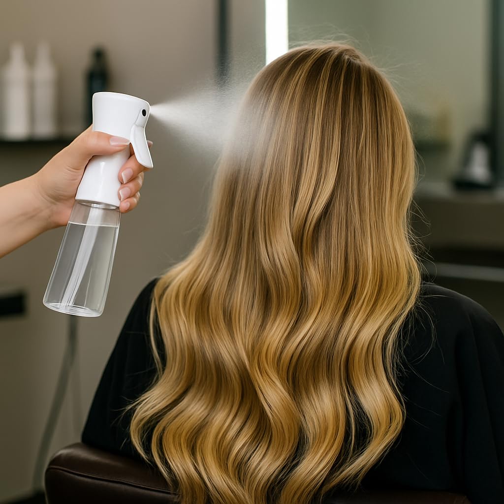 Continuous Fine Mist Spray Bottle For Hair (10.1Oz / 300Ml) - Ultra Fine Sprayer For Hair-Styling, Barber, Cleaning, Plants, Pet